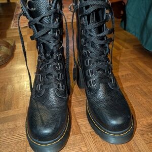 Dr. Martens Black Leather Combat Boots